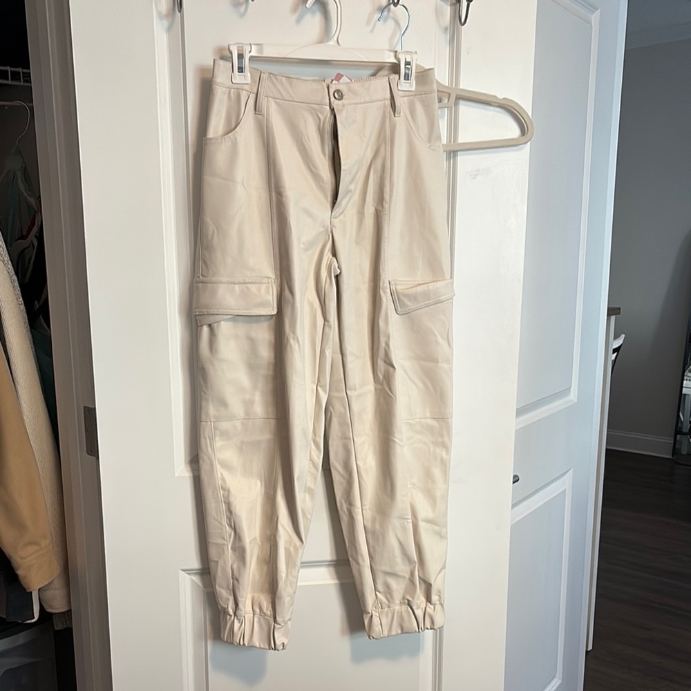 Madden Girl Cream Track Pants